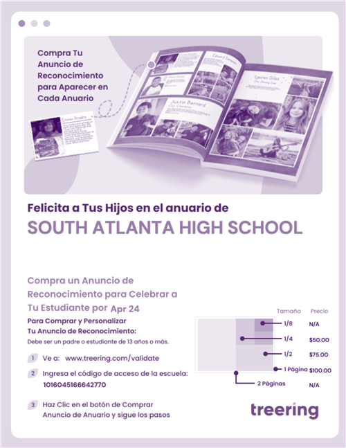Purchase your yearbook ad for a Senior! - Spanish Flyer